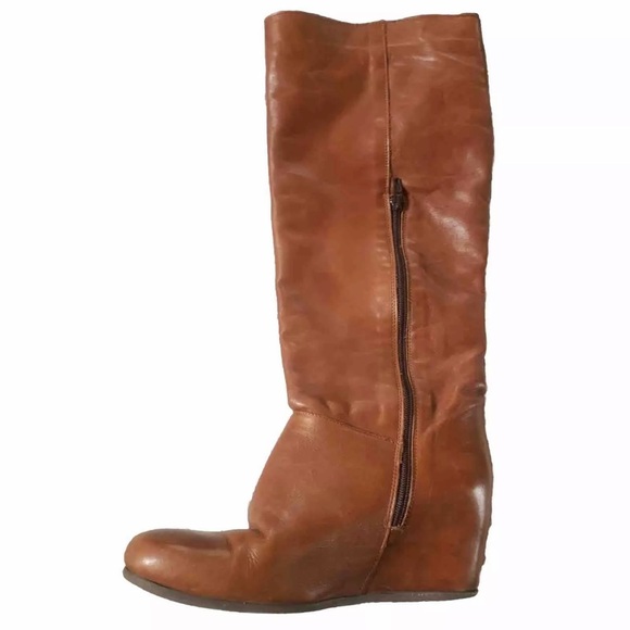 Mercanti Fiorentini Over the Knee Leather Boots Hidden Heel made in Italy 8 (39) - Picture 4 of 11